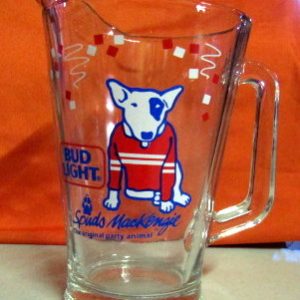 Pair of Vintage 1987 Spuds Mackenzie Bud Light Pilsner Glasses 